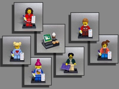 LEGO  Figuren - Lehrer Schüler Schulkinder Junge Mädchen Schulranzen Computer