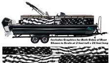 Wavy American Flag Usa Vinyl Decal Bass Boat Pontoon Fishing Graphic Wrap Grey Wavy American Flag Usa Vinyl Decal Bass Boat Pontoon Fishing Graphic Wrap Grey