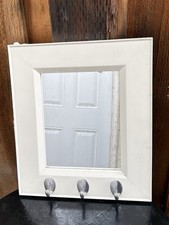 White Entryway Mirror/Key Holder!