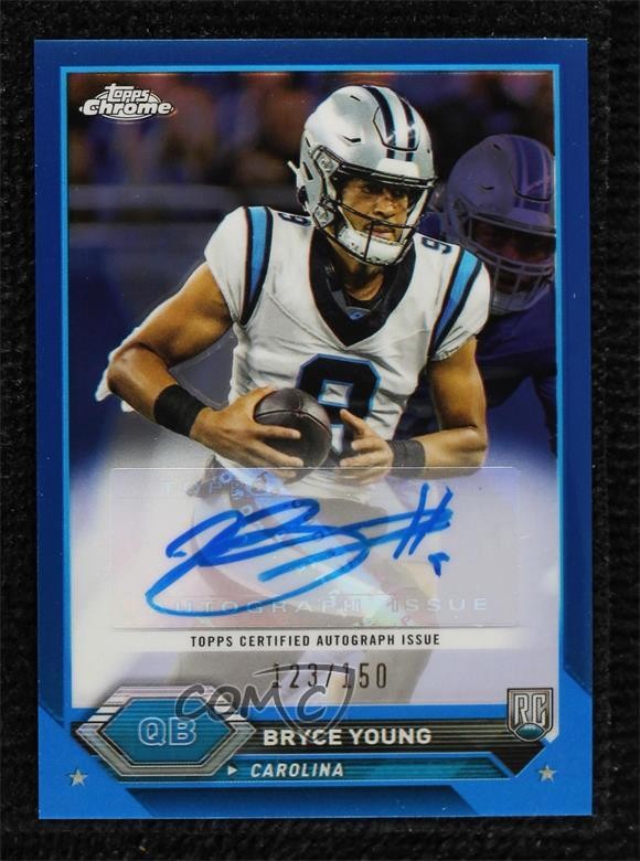 2023 Composite Topps Chrome Blue Refractor 123/150 Bryce Young #TCA-BY Auto lz7