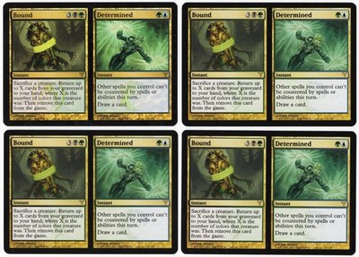 Bound Determined x4 4x 2006 Dissension PLAYSET (1-FOIL, 3-REG) MTG LP - NM AZ1