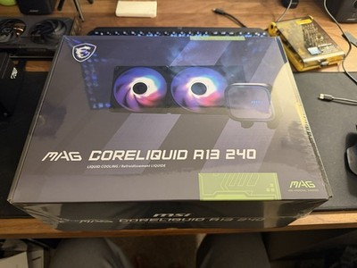 New (Sealed) MSI MAG Coreliquid A13 240 - AIO ARGB CPU Liquid Cooler Radiator