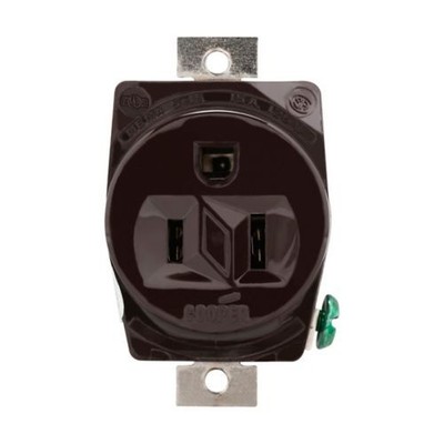 Eaton Wiring Devices 5284B - Sgl Rec 15A125V cntr 1.9375'' shortstrp B - 1EA