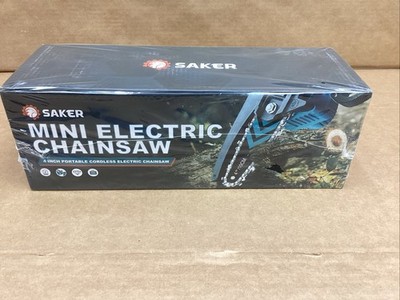 Saker Mini Electric Chainsaw 4'' Portable Cordless Handheld High Efficiency E-1