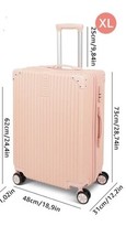 Rosa XL Reisekoffer Koffer. Hartschalen Trolley  4-Rollen - NEU in Original Kart
