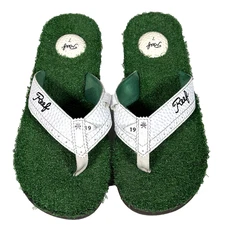 Reef Golf Mulligan Sandals Flip Flops Turf Grass Bottle Opener Size 7