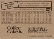 1988 Drake's Big Hitters #22 George Bell - NM-MT - Image 2 of 2