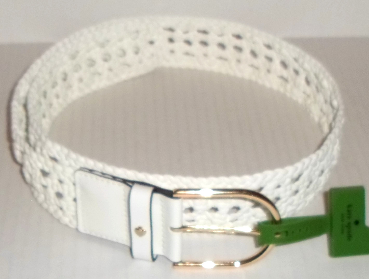 KATE SPADE New York White Belt  size Small/Medium NWT thumbnail 4