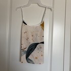 SHEIN Colorful Bird & Leaf Print Crisscross Back PJ Pajama Set size M medium — photo 7