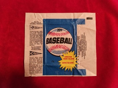  1980 OPC O-Pee-Chee Baseball Wax Pack Wrapper 2.3  Expos Blue Jays Pennant Ver