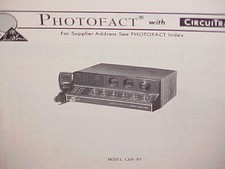 1974 COBRA CB RADIO SERVICE SHOP MANUAL MODEL CAM-89