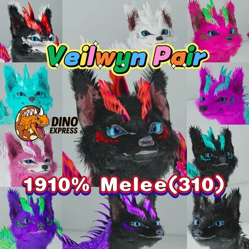 1910% Melee(310) Veilwyn Pair ARK🦕 Survival Ascended ASA PVE PC/XBOX/PS
