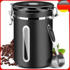 1,8L Edelstahl Kaffeedose Luftdicht Vorratsdose Kaffeebohnen Behälter Aromadose