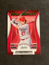 2022 Panini Absolute - Hall Worthy Mike Trout #HW-10 Green (EX CONDITION)