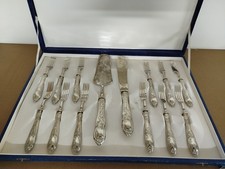 ANTICO SET DI POSATE SOLINGEN 800 DA DOLCE, TOT. 14 PEZZI, LEGGERE DESCRIZIONE! 