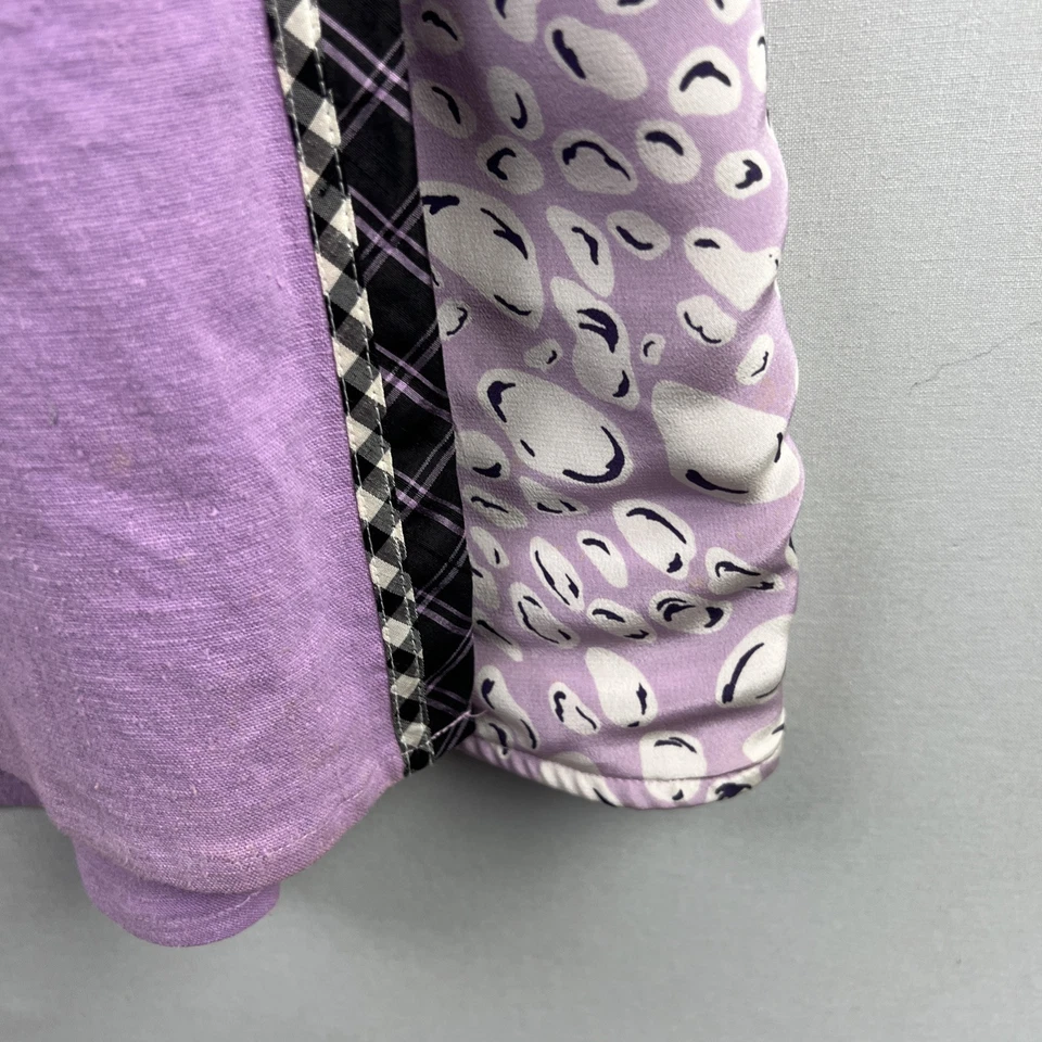 Koos конечно юбка куртка комплект женщин двусторонний льняной смеси фиолетовый размер большой - Изображение 3 из 4