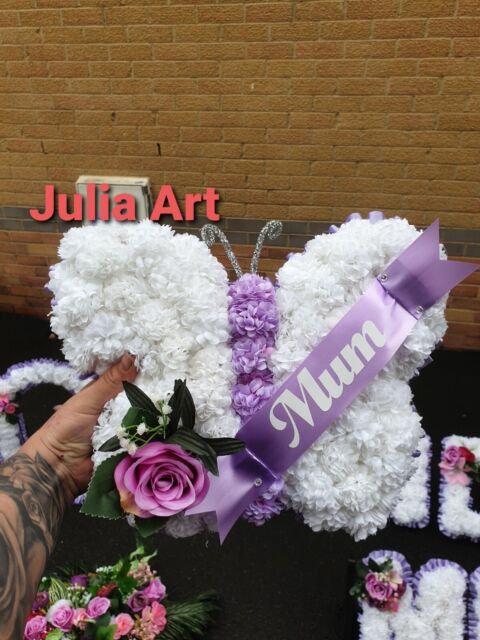 Artificial Funeral Flower Butterfly Tribute Memorial Wreath Daughter Mum baby Artificial Funeral Flower Butterfly Tribute Memorial Wreath Daughter Mum baby