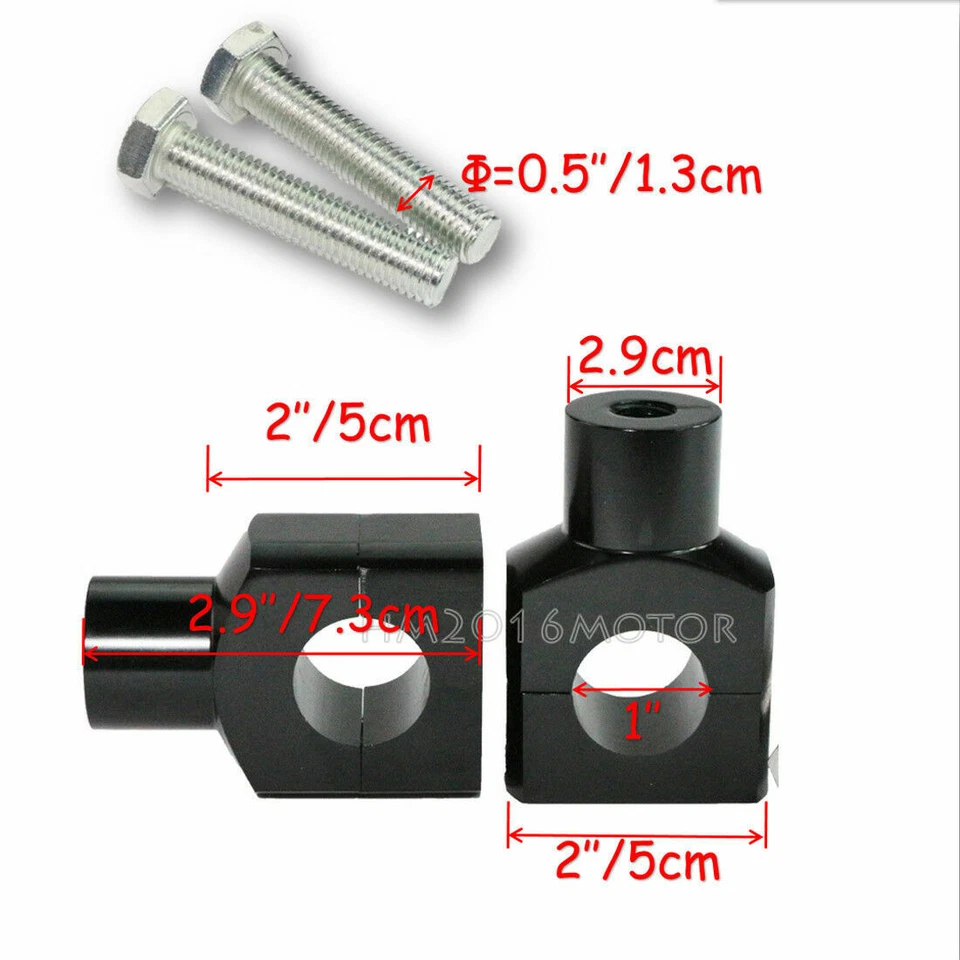 1" Motorcycle Handlebar Bar Riser 25mm for Honda Shadow VLX 600 VTX1800 ACE 750 - Image 2 of 4