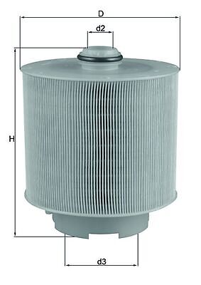 MAHLE ORIGINAL LX1006/2D Luftfilter für AUDI