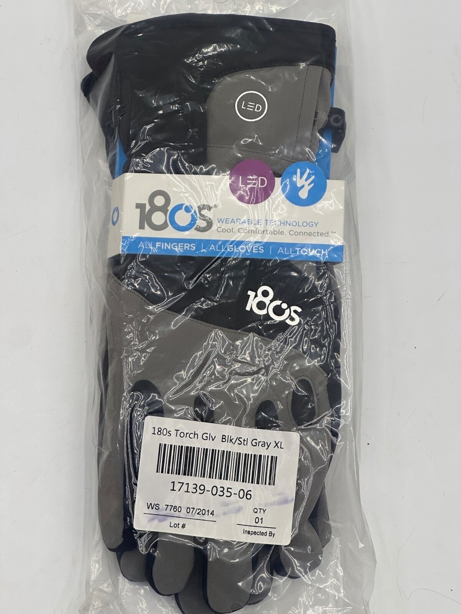 180s MEN LED WINTER TOUCH SCREEN WINTER GLOVES SIZE XL NEW GRAY