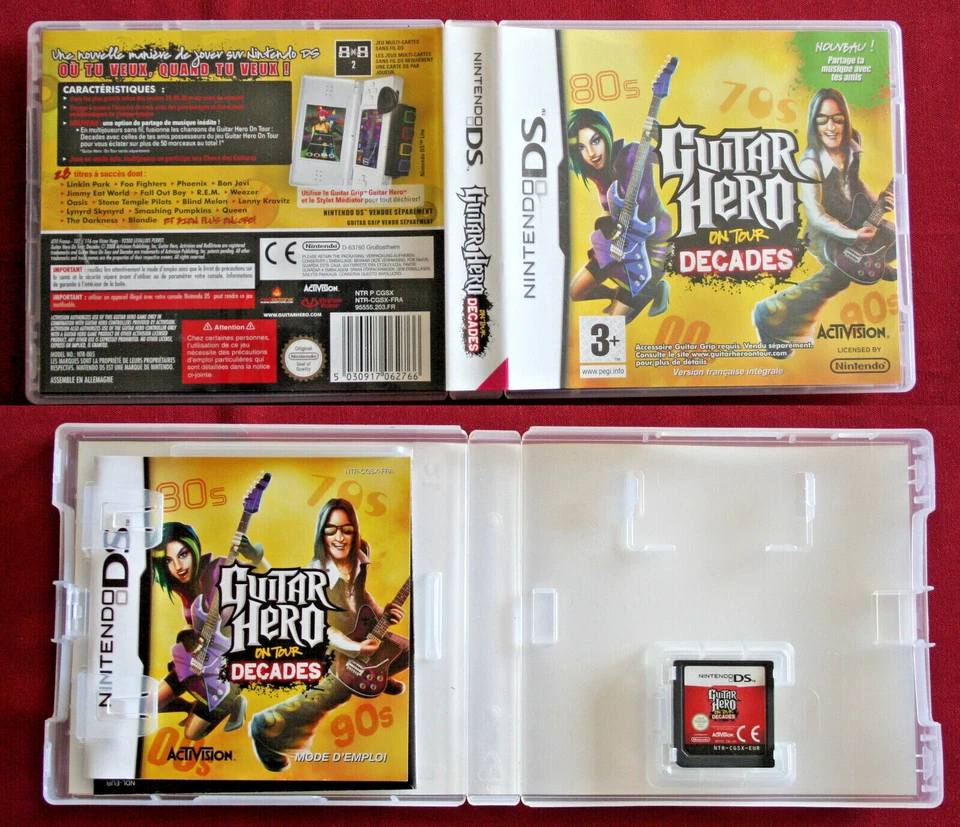 Nintendo DS ! GUITAR HERO ON TOUR DECADES, VF en très bon état - Photo 1/1