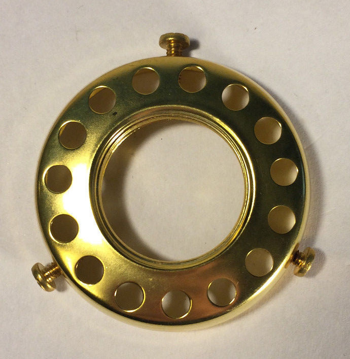 New 2 1/4" Fitter Screw-On Uno Shade Holder – Polished & Lacquered Brass For Lamp Making 9 thumbnail image