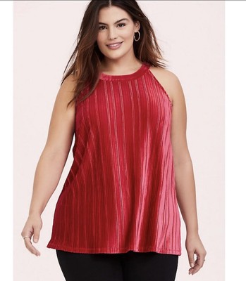 red halter top plus size