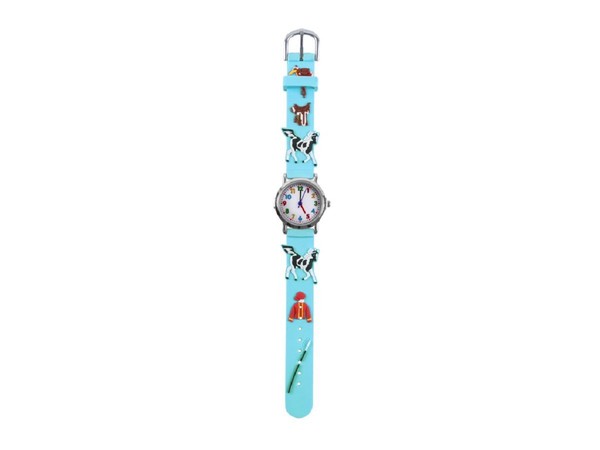 Bb Klostermann Kinderuhr 3D Pferde TüRkis | Kinder Uhr | Armbanduhr Quarz Analog-image