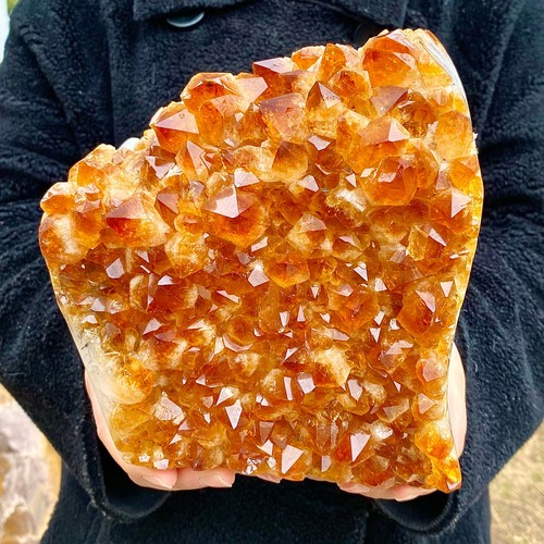 9.45LB arge Himalayan quartz cluster/yellow crystal ore Earth specime - 第 8/14 張圖片