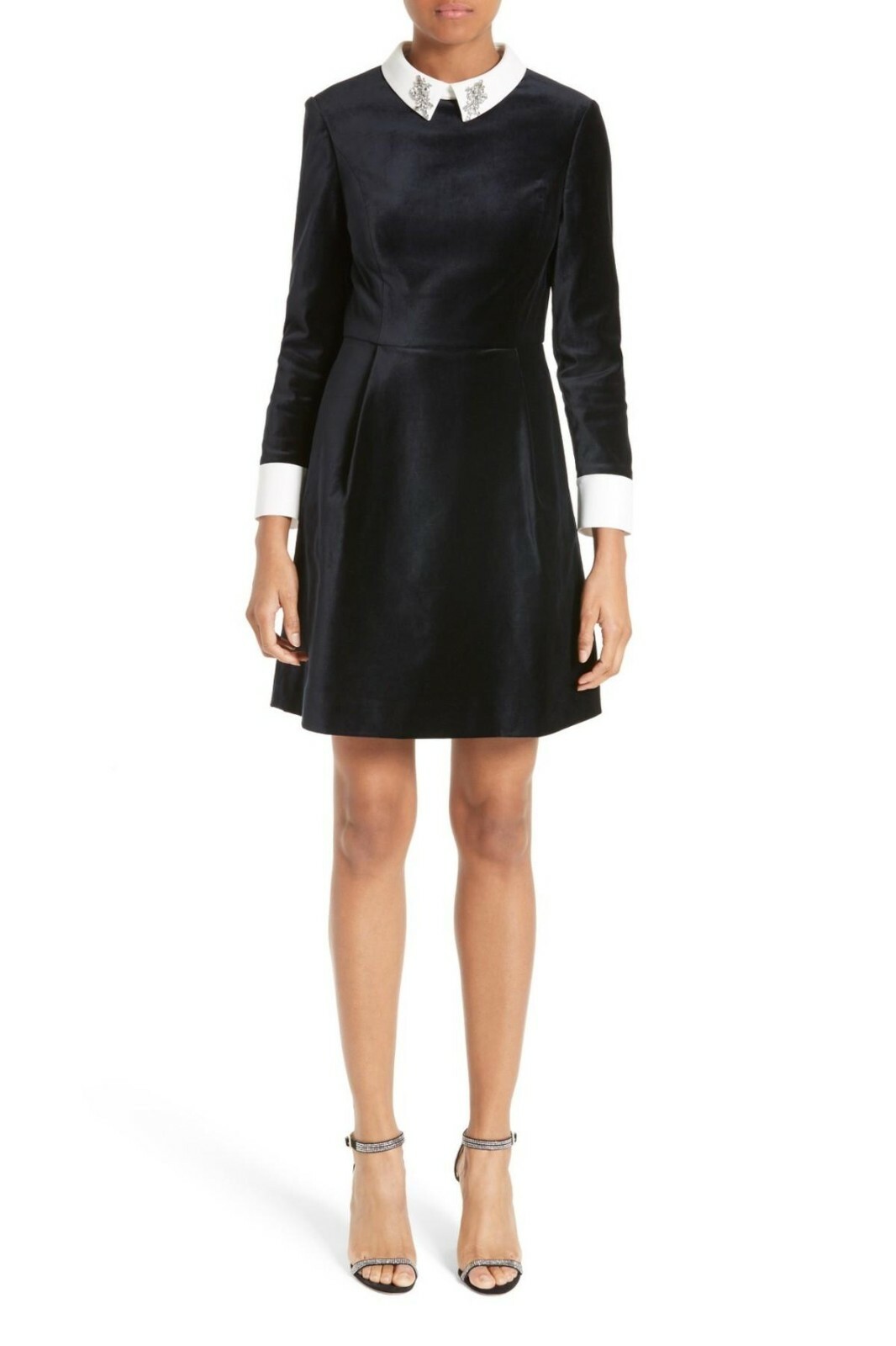 ted baker blue velvet dress