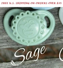Honeybug VINTAGE MICROpreemie Magnetic Pacifier reborn doll Bitty Bab SAGE GREEN
