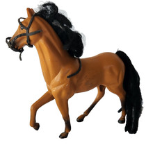 Vintage KID KORE HORSE Red/Black Hair Plastic Horse Toy 1993