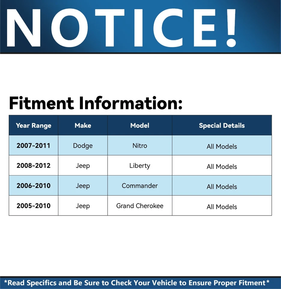 Front Lower Ball Joints for 2006-2010 Jeep Commander Grand Cherokee Dodge Nitro - Image 2 of 4