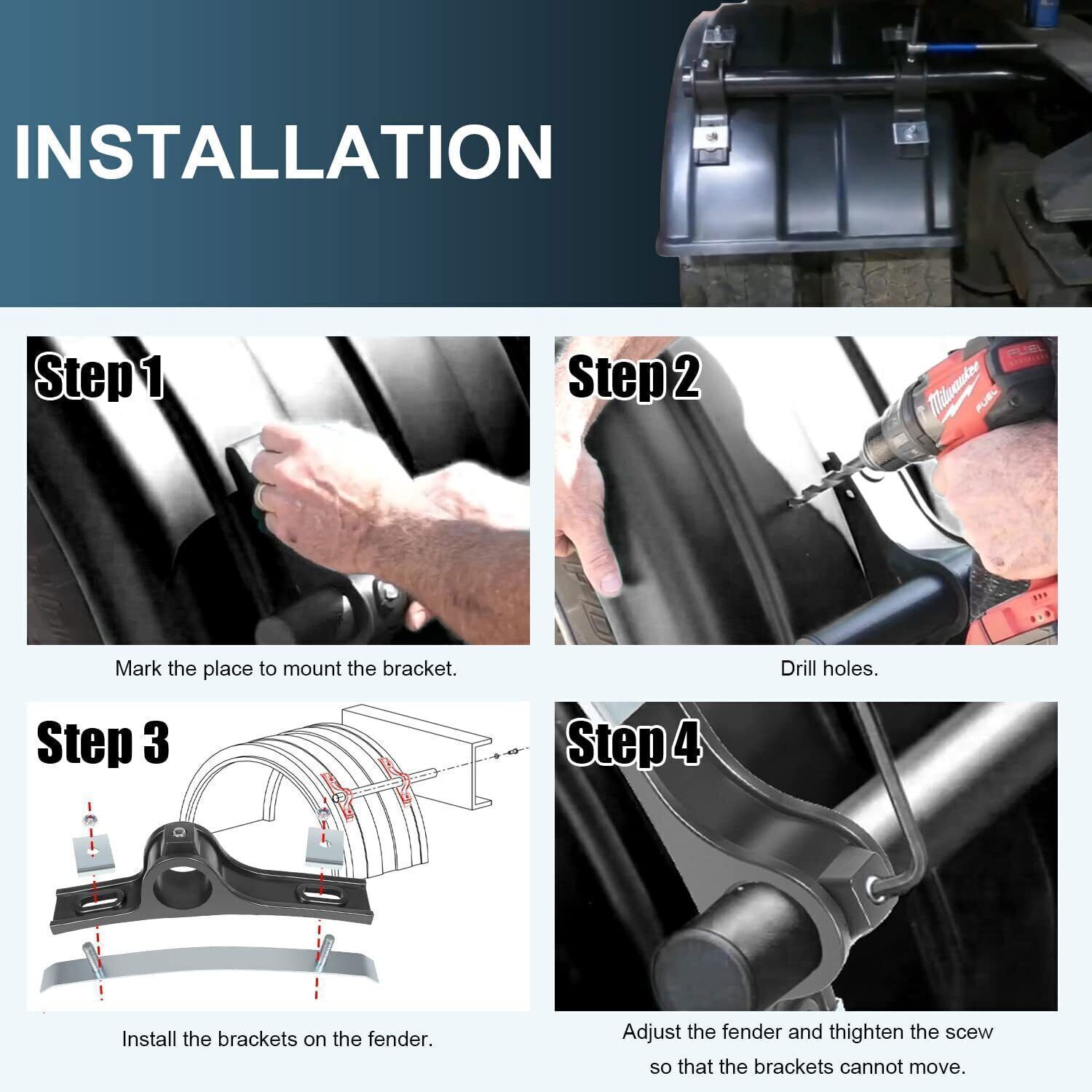 8591005 Fender Mount Hanger Mounting Bracket Assembly for 8590195 & 8590245 Poly