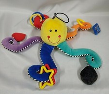 Kids Preferred Stuffed Plush Octopus Primary Color Rattle Teether Baby Toy