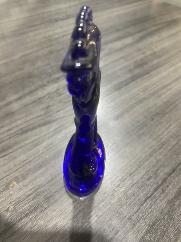 Retired Old Mosser Glass - Pony Trojan Horse - Mosser Blue - Picture 4 of 5