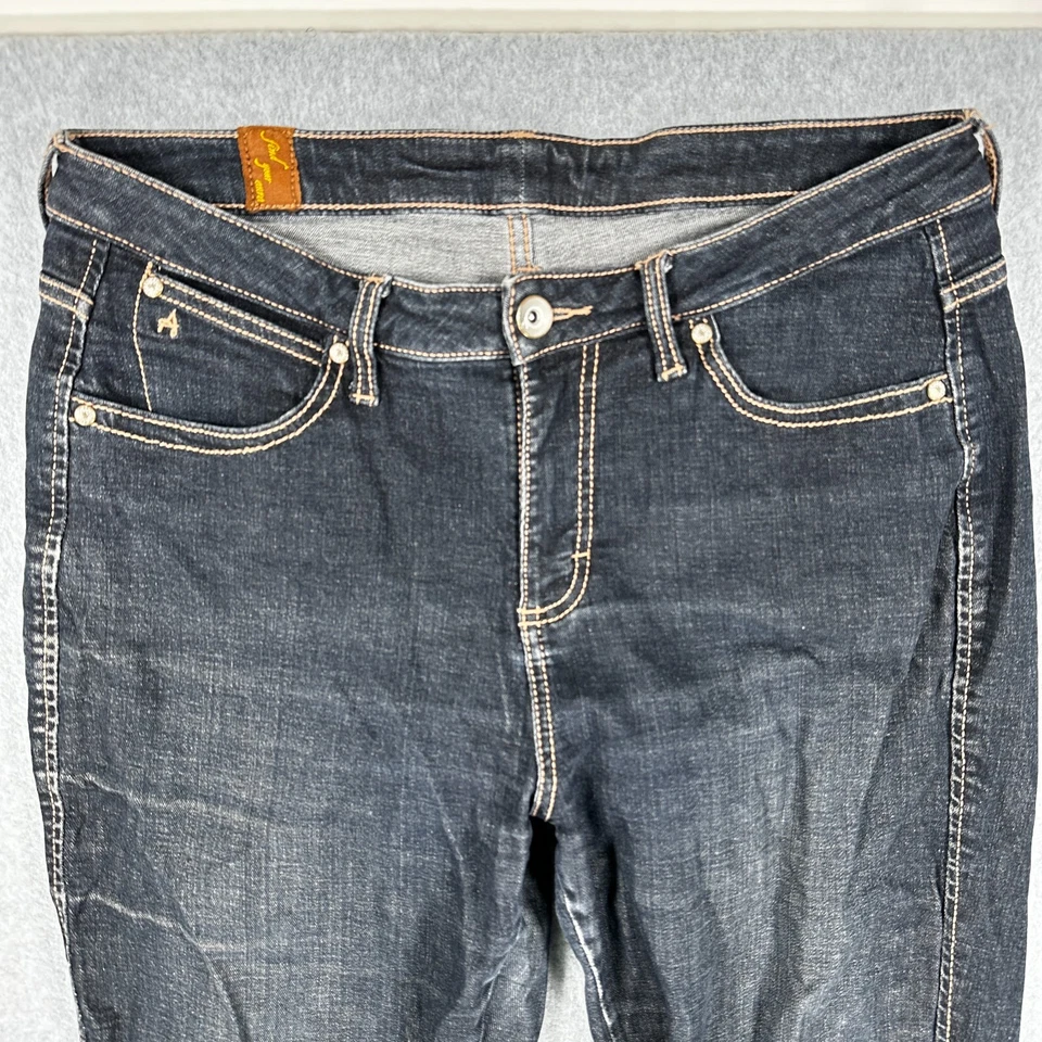 Pantalones de mezclilla Find Your Aura Bootcut azules para mujer 10 bolsillos de lavado medio Foto 2 de 4