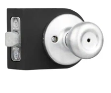 KWIKSET Tylo Satin Bed AND Bath Door Knob ROUND HOLE satin chrome locking