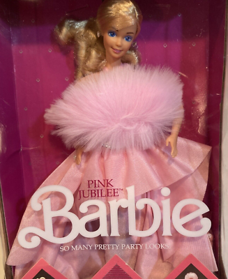 PRETTYPLEATSバービー Vintage 1987 Pink Jubilee superstar Barbie Many Pretty Party Looks