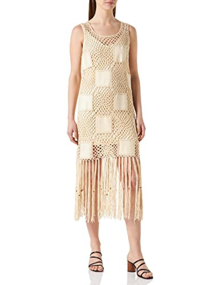 (TG. M) Desigual Vest_San Diego Vestito, Bianco (Crudo 1001), Medium Donna - NUO