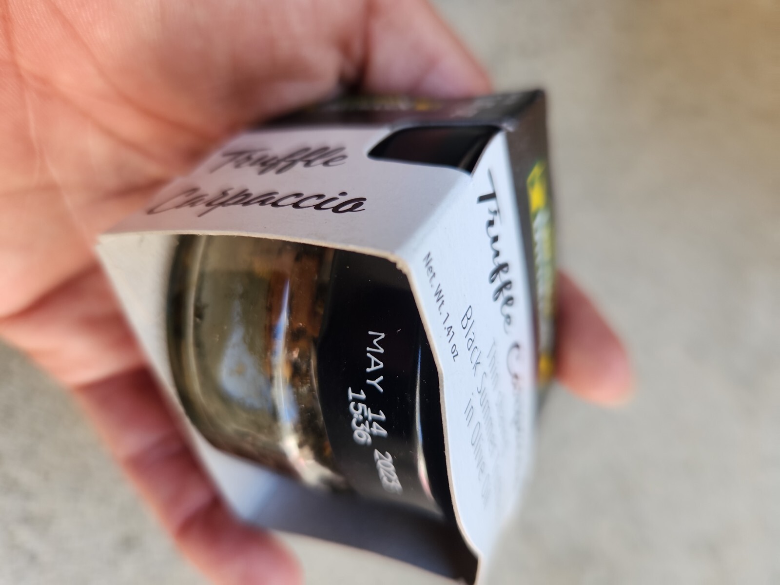 Italian Black Summer Truffle Carpaccio 1.41 Oz Thin Shaved In Olive Oil