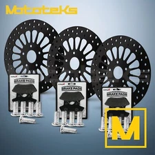 11.5 HARLEY SUPER SPOKE ROTOR WITH BRAKE PADS FOR TOURING BAGGER FRONT & REAR