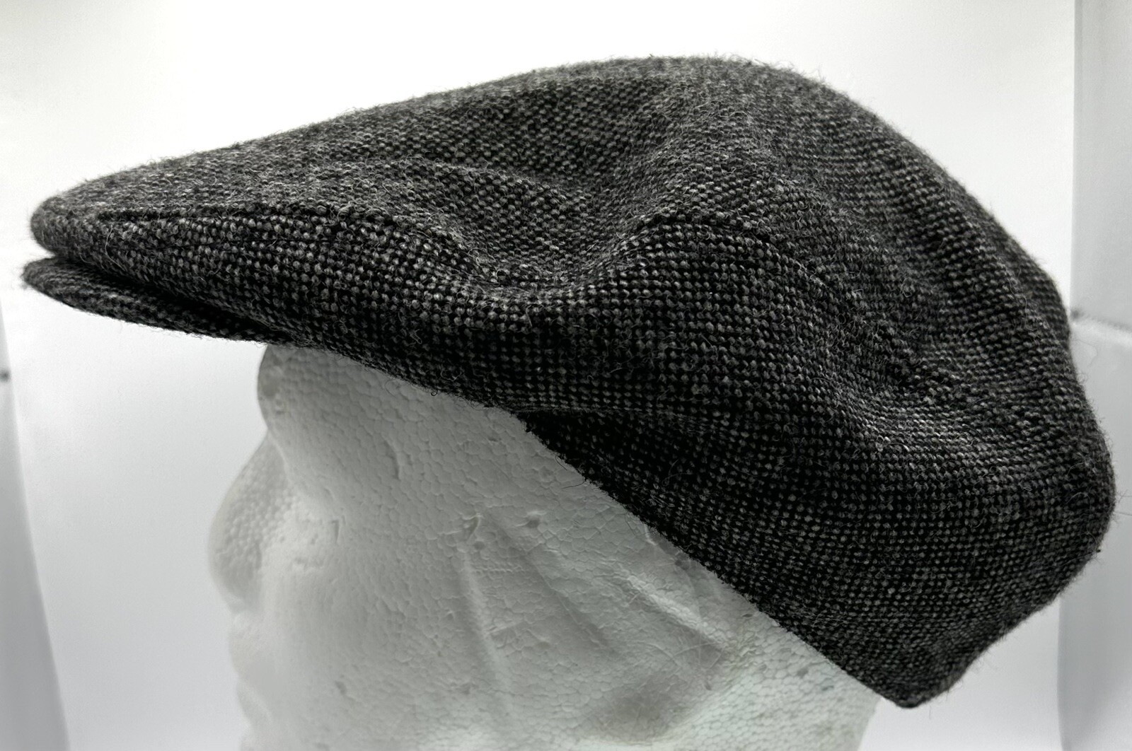 Gap Brand Gray Black Herringbone Pattern Cabbie H… - image 3