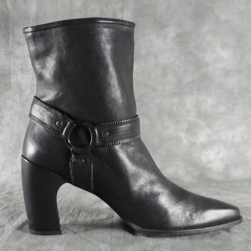 Stuart Weitzman " WHYZIP " OW29662 Size 10M Black Vecchio Nappa Leather Boot 524 - Picture 9 of 13