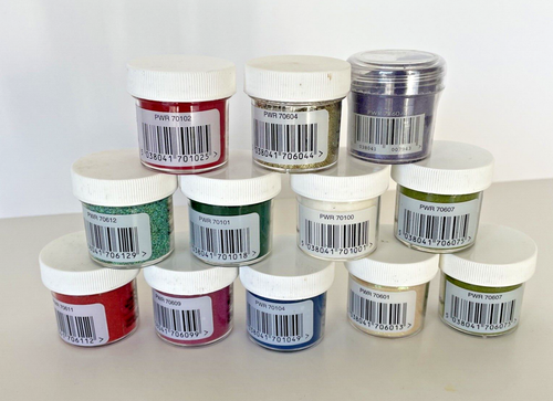 12 Heat it Up Embossing Powders Variety of Colors One Tinsel - Picture 5 of 20