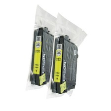 2PK Genuine Epson 232 Yellow Standard Yield Ink Cartridges