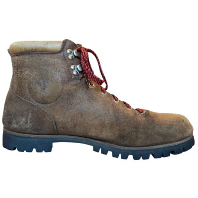 Vintage Vasque Brown Suede Leather Hiking Mountaineering 