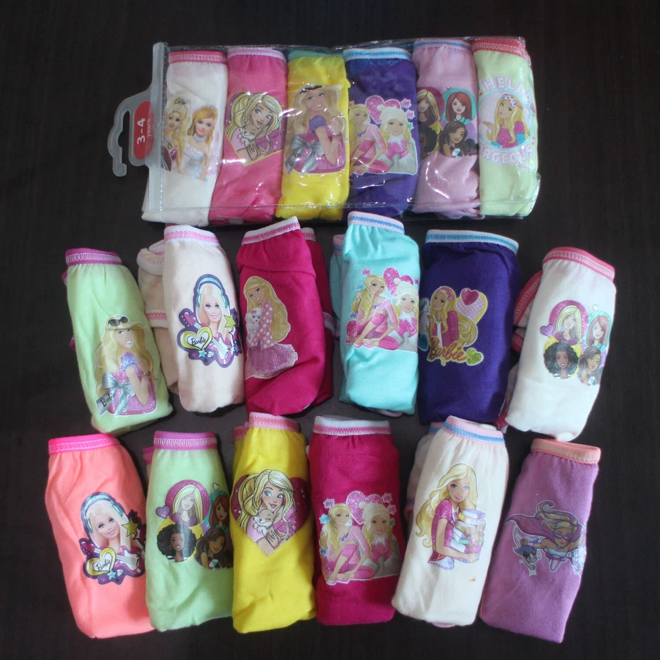 6 Pack  Kid Panties BarBie Girl's Briefs underwear 3-14 years - Image 2 of 3