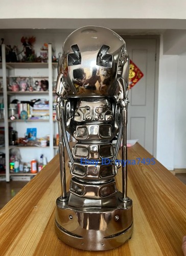 Endoskelett Totenkopf Büste T2 T800 1:1 Terminator Arnold Statue Resin helle Augen - Bild 10 von 14