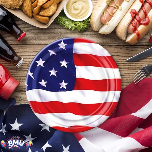 PMU Patriotische 4. Juli Deko, Geschirr Party für Feiertage Dekoration - Bild 25 von 60